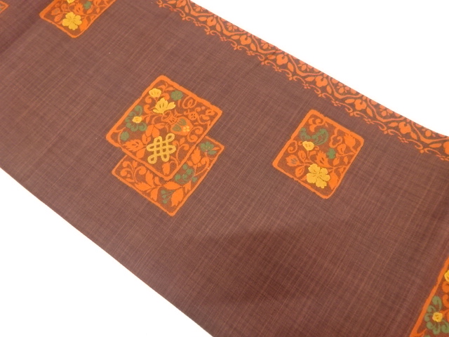 JAPANESE FUKURO OBI / WOVEN FLORAL SARASA